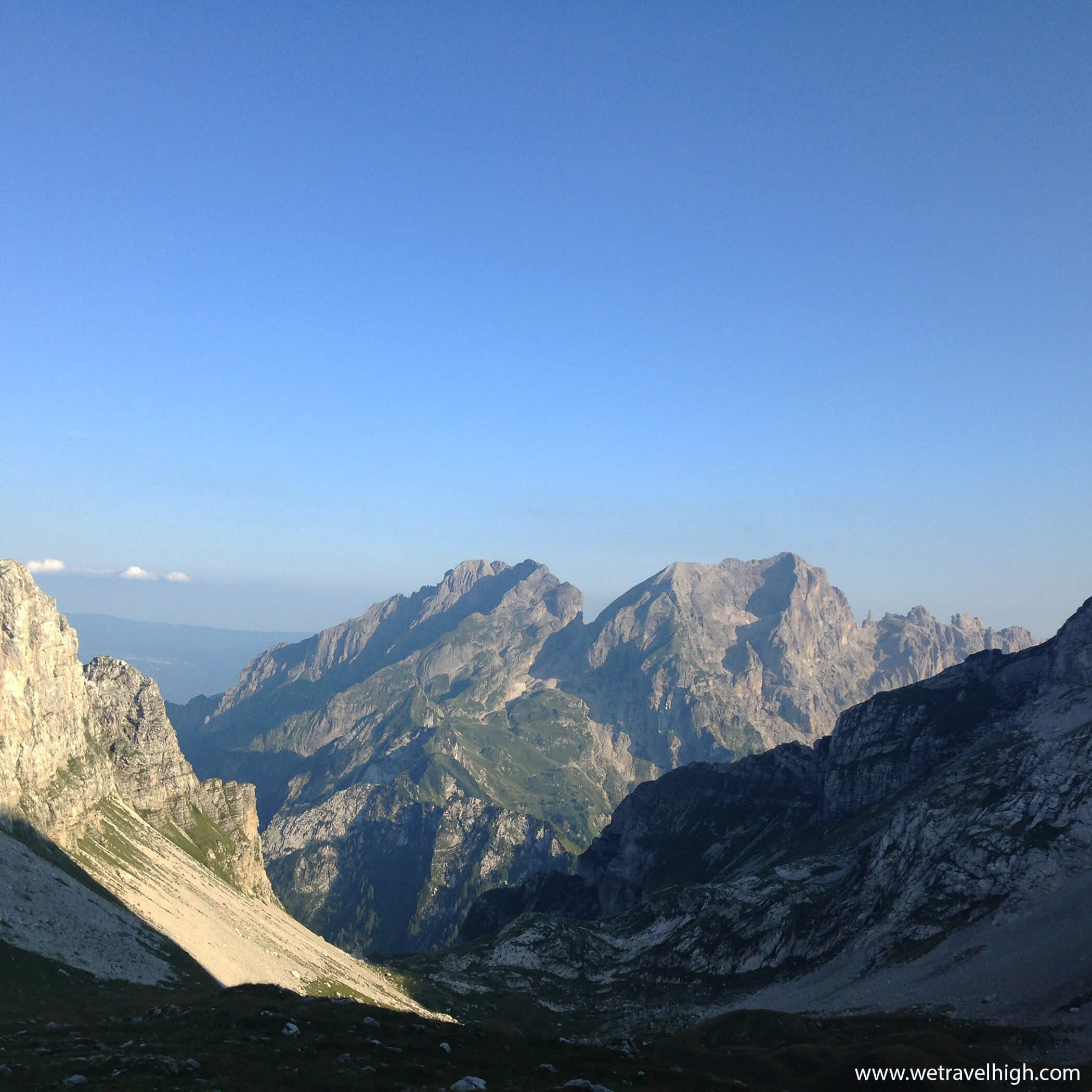 Van de Zità, vista sul gruppo della Schiara